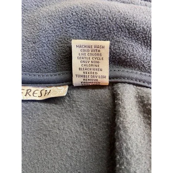 Fresh Womens Gray Fleece Vest Small  Full-Zip Pockets Athletic - Picture 4 of 10